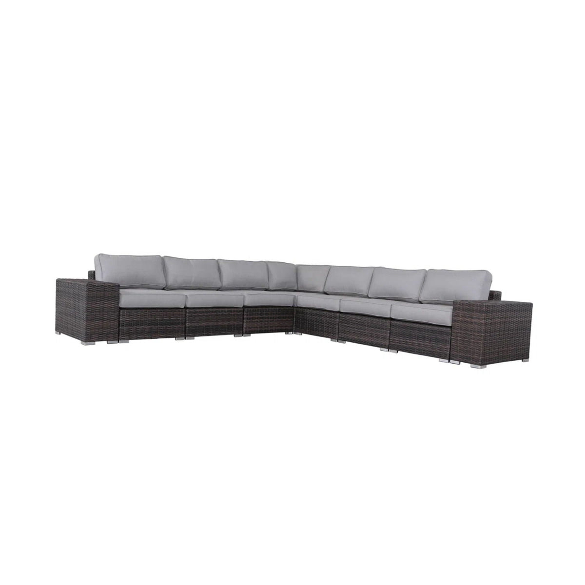 Modern Rattan Wicker Seating Group With Cushions