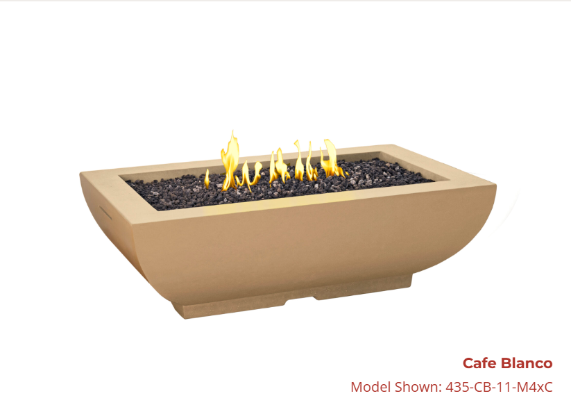 Bordeaux Rectangle Fire Bowl