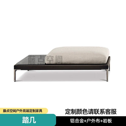 Scandinavian Corner Teak Rainproof Rattan Furniture