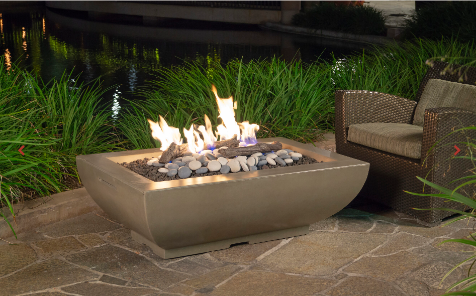 Bordeaux Rectangle Fire Bowl
