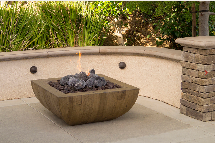 36″ Bordeaux Square “Reclaimed Wood” Fire Bowl