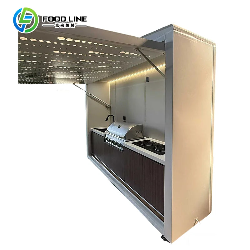 FlipStylez LLC® Lift-Top Outdoor Kitchen Cabinet | Self-Contained Fold-Up BBQ Station with Large Storage