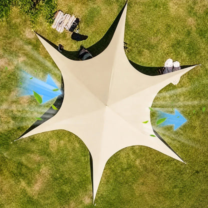 Large Outdoor Canopy Tent Sun Shade Shelter Heavy Duty Waterproof Star Canopy for Camping Backyard Party Wedding Party