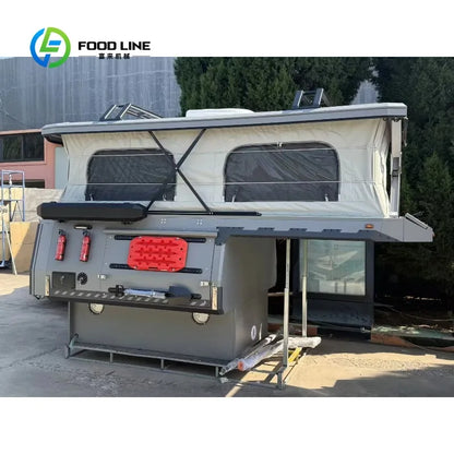 FlipStylez LLC® Overland Truck Camper with Full Kitchen | Pop-Up Rooftop Tent + Slide-Out Stove & Sink | Bulk & Custom Orders