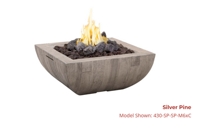 36″ Bordeaux Square “Reclaimed Wood” Fire Bowl