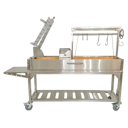 TAGWOOD BBQ06SS - FREESTANDING ARGENTINE SANTA MARIA WOOD FIRE & CHARCOAL GAUCHO GRILL