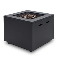 30 In. 40,000 BTU Black Steel Propane Outdoor Fire Pit — Studio Shot